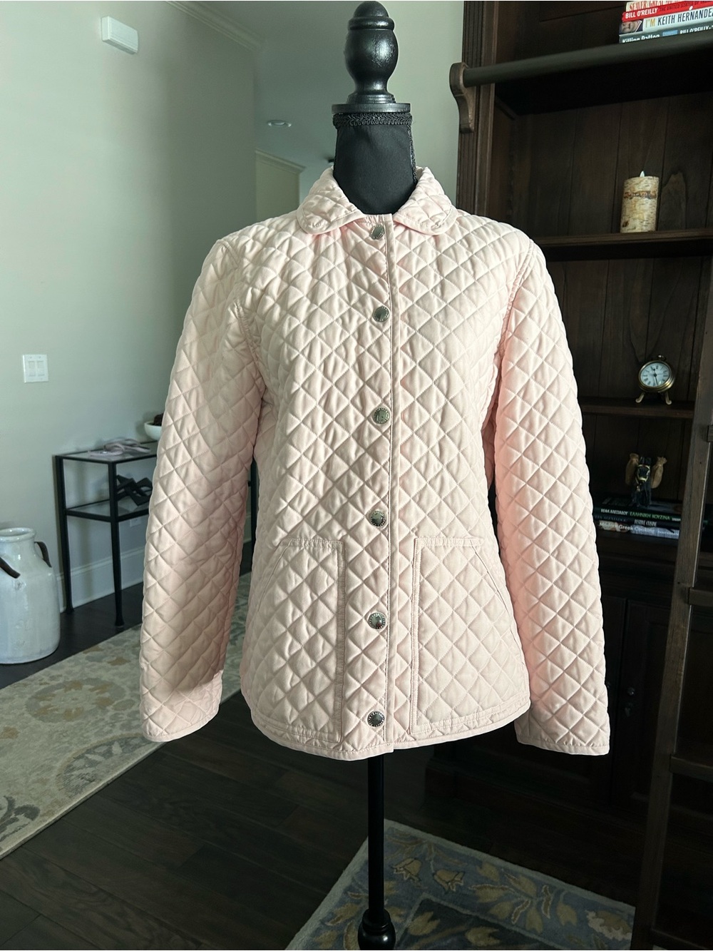 Ralph Lauren Women's Diamond-Quilted Jacket in blush pink